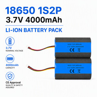 Batterie au lithium 18650 3,7 V 4000 mAh 1S2P en parallèle, pack de batteries, batterie externe, éclairage, fabriqué en Chine, électronique grand public