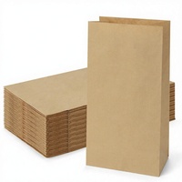 Bolsa de Papel Kraft Reciclado Clásica, Biodegradable, Ecológica, Universal, Reciclable, Compostable, con Fondo Cuadrado, para Alimentos, Ropa y Zapatos