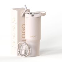 Gobelet de voiture portable transfrontalier de 32 oz, thermos en acier inoxydable 304, gobelet d'eau pour voiture d'extérieur, gobelet cadeau élégant, DIY