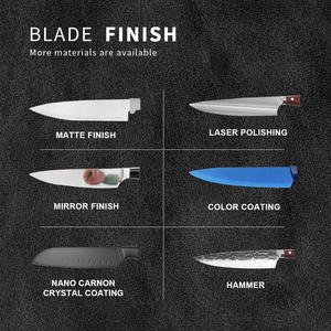 Coltello da Chef Professionale di Alta Qualità Ecologico per Mano Destra in Acciaio Inossidabile con Manico Colorato in Plastica PP - Product Image 5