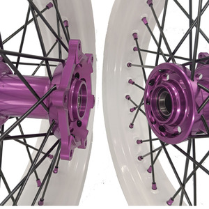 Ruedas de Motocicleta de Aleación Anodizada de 17 Pulgadas y 36 Radios, Ruedas <span class=keywords><strong>Supermoto</strong></span> para KTM EXC SXF SX 250 300 <span class=keywords><strong>450</strong></span> - Product Image 4