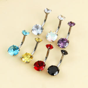 Iç iplik seks göbek halkası ile pembe Gem göbek düğme Piercing <span class=keywords><strong>Vintage</strong></span> kadın takı - Product Image 1