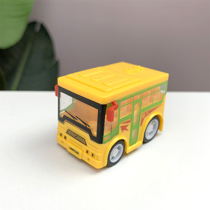 Modelo de Autobús Urbano Transparente con Logotipo Impreso, Función de Retroceso, Vehículo Pequeño de Inercia, Camión de Plástico Colorido, Mini Coche de Juguete de Fricción - Product Image 4
