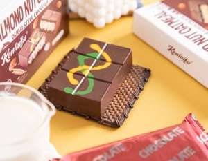 Barre Chocolatée Kunafa Style Dubaï Amande Avoine Vrac Vente en Gros Halal OEM Logo Personnalisé - Product Image 6
