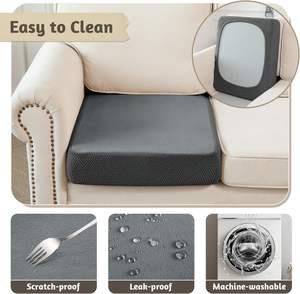 Funda Lavable e Impermeable para Cama de Perro SOFTOWN, Repuesto para Perros y Gatos, Solo Funda (Gris 36x27x6 Pulgadas, Uso Interior en Todas las Estaciones) - Product Image 3