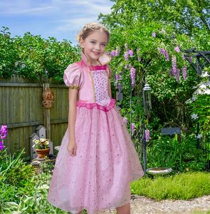 Nouvelle arrivée MS, robe élégante rose Elsa pour filles, costume de cosplay pour enfants, reine des neiges, jolie fille - Product Image 2