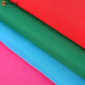 Tùy chỉnh màu sắc mềm 150D dệt Twill <span class=keywords><strong>100</strong></span>% <span class=keywords><strong>polyester</strong></span> Twill gaberdine vải cho bảo hộ lao động vải - Product Image 4