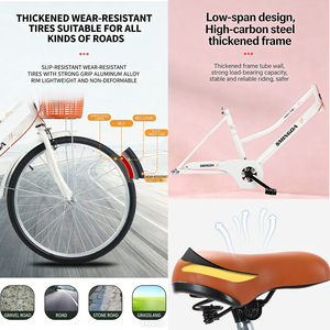 Bicicletta Ibrida da <span class=keywords><strong>Donna</strong></span> Versatile 2026 in Stock, Bici da Città a Velocità Singola per Pendolari, Bicicletta Urbana per <span class=keywords><strong>Donna</strong></span> - Product Image 4