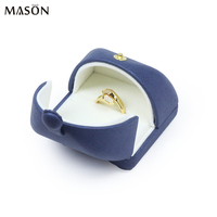 Produit de Nouvelles Idées Boîte d'Emballage de Bijoux de Luxe Boîte d'Emballage de Collier d'Anneau en Cuir Pu Boîtes de Bijoux de Cadeau en Gros
