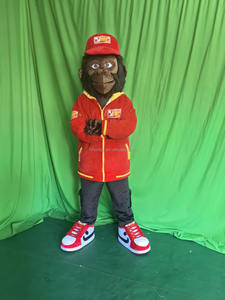 Disfraz de Mascota de <span class=keywords><strong>Gorila</strong></span> de Peluche Personalizado, Mono Orangután Caminante para Adultos con Chaqueta, Sombrero y <span class=keywords><strong>Zapatos</strong></span> con Logotipo Impreso para Publicidad Empresarial - Product Image 5