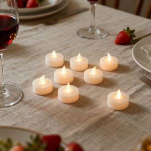 Velas LED a Pilas Oshine, sin Aroma, con Brillo Realista Intermitente, para Decoración de Bodas y Navidad - Product Image 1