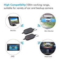 Kit émetteur-récepteur vidéo sans fil 2,4 G 12 V pour caméra de recul de voiture et écran de moniteur DVD
