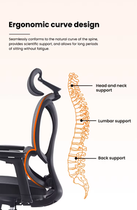 Meetco เก้าอี้สำนักงานสำหรับผู้บริหารระดับสองของหรูหราเก้าอี้ตาข่ายแบบเต็มออกแบบตามหลักสรีรศาสตร์ผ้าแบบทันสมัยขายส่ง - Product Image 3