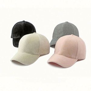 Casquettes de baseball unisexes en polaire chaude de haute qualité, couleur unie, motif lettres, avec boucle métallique, pour toutes les saisons, vente en gros - Product Image 1