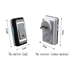 À La Maison <span class=keywords><strong>de</strong></span> Conception Simple <span class=keywords><strong>De</strong></span> <span class=keywords><strong>Porte</strong></span> Sans Fil Sonnette D'économie D'énergie Volume Sonore Réglable <span class=keywords><strong>Porte</strong></span> Cloche Noir US/EU/UK - Product Image 3