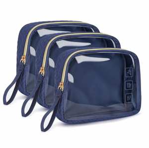 Trousse de Toilette de Voyage Transparente avec Fermeture Éclair, Grande Capacité, Matériau Imperméable, Élégante pour le Rangement des Cosmétiques et Articles de Toilette Féminins - Product Image 2