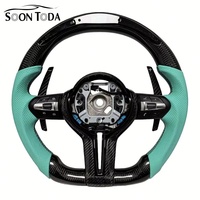 Volant en fibre de carbone à fond plat avec LED pour BMW F30 F10 F11 F20 M3 M5 F21 F31 F32 F33 F22 F25 F34 F36 F01 F23 F06 F07 X3 X5