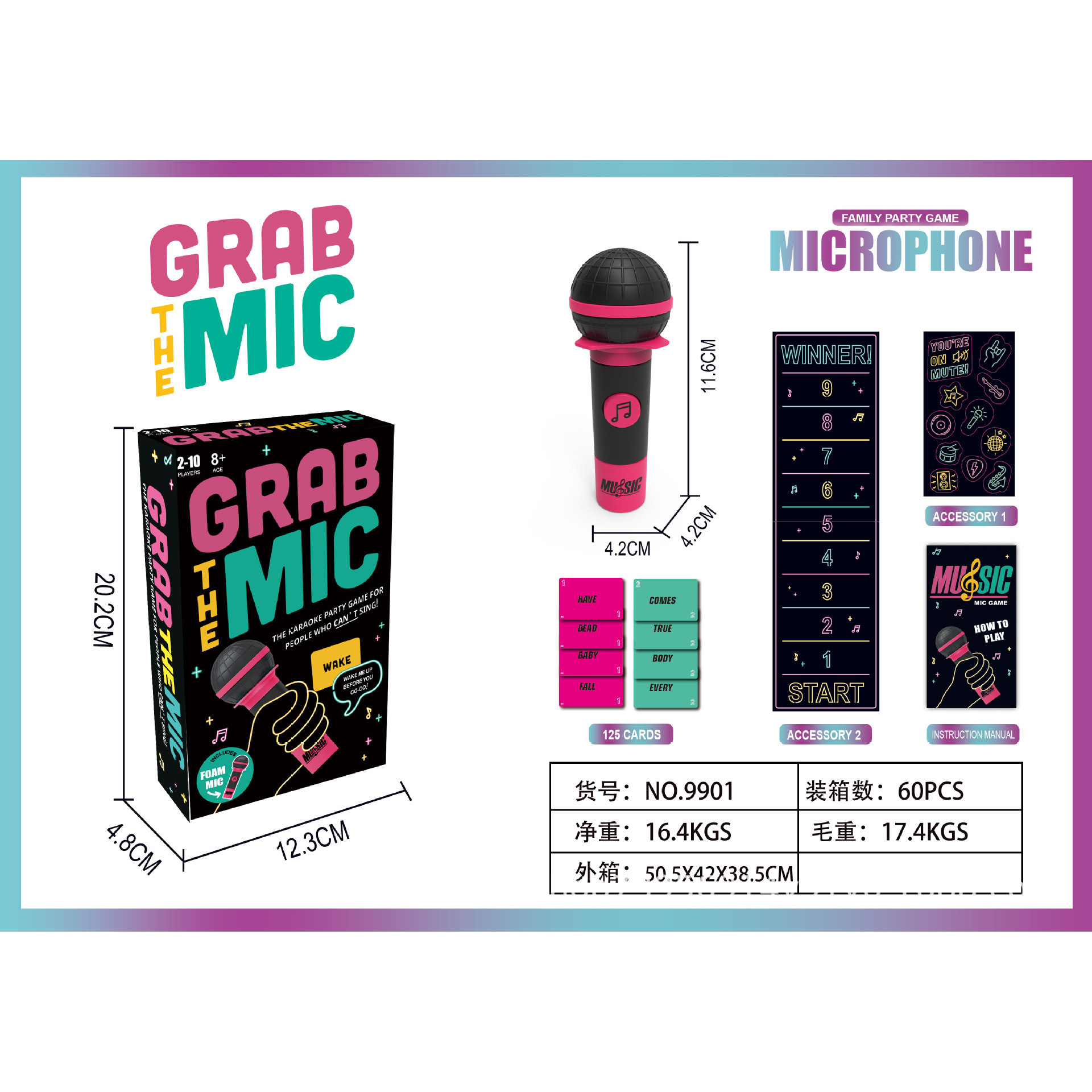 9901 Microphone [Vente en gros&nbsp;: 60 boîtes]