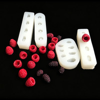 Moldes de Silicona para Fondant de Azúcar con Forma de Frutas 3D, 4 Tipos, Mini, Lindos, Hechos a Mano, para Decoración de Pasteles y Repostería