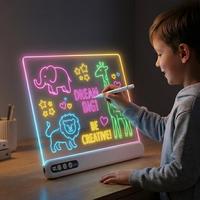 Tableau mémo LED décoratif pour la décoration de la chambre à coucher et de la chambre d'étudiant, panneau lumineux rechargeable, cadeau d'anniversaire pour enfants