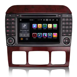 Erisin ES8582S 7 "数字信号处理器安卓12.0汽车DVD汽车全球定位系统4g DAB奔驰S级W220 CL级W215立体声