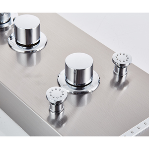 Ensemble de rideau de douche pour <span class=keywords><strong>spa</strong></span> à poignée unique OEM robinet cascade noyau de valve en céramique chromée polie jet doux pour hôtels - Product Image 3