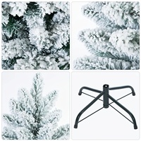 Harga Pabrik Pohon Natal Artifisial PVC Slim Pencil 5-7ft Berlapis Salju Ramah Lingkungan Berkualitas Tinggi Gaya Pastoral untuk Liburan