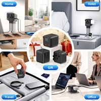 Adaptateur de prise universel multi-pays Worldplug Custom 3AC GaN 35W avec prise de type C
