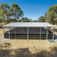 Abri pour chevaux portable robuste 2x3m, hauteur 2,2m, taille et hauteur personnalisables, construction métallique