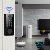 Kunci Pintu Digital Elektronik Tanpa Kunci Sidik Jari Smart Lock Bluetooth Aluminium Alloy Tuya Biometrik untuk Pintu Masuk Rumah