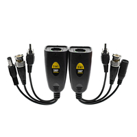 Balun vidéo 3-en-1 AHD/CVI/TVI/CVBS 5MP BNC RJ45 en plastique ABS pour accessoires de surveillance CCTV, portée 300 mètres