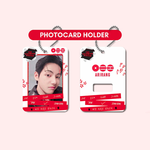 Wholesale Album Arirang Cartoon Plastic Acrylic UV Printing Custom PhotoCard Holder <b>Key</b> <b>Chain</b> Fashionable Design for Souvenirs - Product Image 1