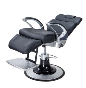 Chaise de coiffure de salon moderne noire et dorée durable en gros, pompe hydraulique robuste, base de salon de coiffure, école, gymnase, pivotant à 360 degrés - Product Image 5