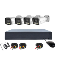 Système de caméra de sécurité extérieure 4CH 1080/4K AHD avec vision nocturne, anti-vandalisme, H.265, garantie de 3 ans, kit DVR avec stockage dans le cloud