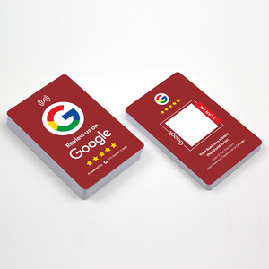 บัตรโซเชียลมีเดีย PVC บัตรรีวิวธุรกิจ NFC บัตรรีวิว Google NFC บัตรควบคุมการเข้าถึง RFID - Product Image 1
