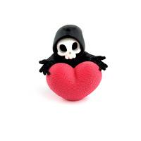 Figurine de Grim Reaper mignonne, imprimée en 3D, ornement de bureau gothique, décoration d'Halloween, cadeau de collection