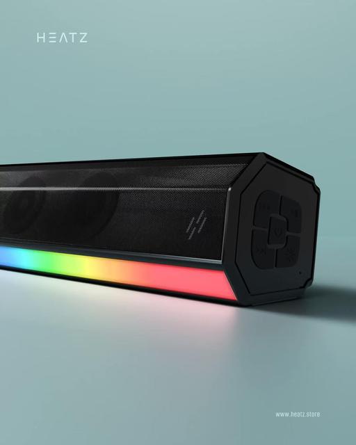 HeatZ ZS25 Portable Wireless Speaker Sleek 14W Metal Soundbar With Battery Power Source