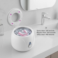 Vente directe usine : Nettoyeur ultrasonique multifonctionnel 45 kHz 180 ml avec affichage numérique pour prothèses dentaires, aligneurs, brosses à dents et bijoux