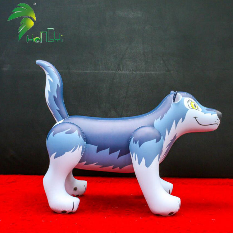 Inflatable Custom Blue Wolf Shiny Pvc Inflatable Husky Squeaky Animal ...