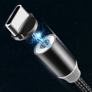 Vente en gros de câbles de charge magnétique lumineux en nylon USB 1m 2m 3m 2 3 en 1 pour <span class=keywords><strong>iPhone</strong></span>, câble de charge de téléphone portable - Product Image 1