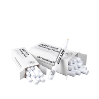 Lot de 50 marqueurs acryliques vierges de haute qualité, à encre fluide et forte intensité de couleur, pour peinture sur revêtement blanc