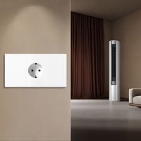 Prise murale double norme européenne avec ports USB et Type-C, durable, 10A, ignifuge, en PC, style allemand, installation facile