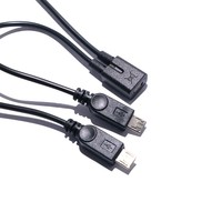 Cable adaptador micro USB hembra a 2x macho |   33 cm |   Divisor de Carga Rápida 3A para Teléfonos, Tabletas, Impresoras y Computadoras