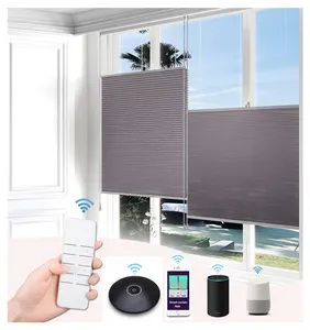 Automatic cordless honeycomb curtain organ curtain honeycomb blinds study rooms living rooms hotel blackout and heat insulation