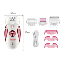 Kemei KM-2530 Rasoir 4-en-1 pour femmes avec tondeuse corps et maillot, et rasoir facial et corporel pour femmes – Vente en gros
