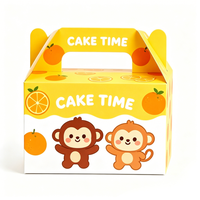 Boîte à repas pour enfants personnalisée pour les fêtes, pour biscuits, bonbons, vente en gros, emballages en papier pour la restauration rapide à emporter