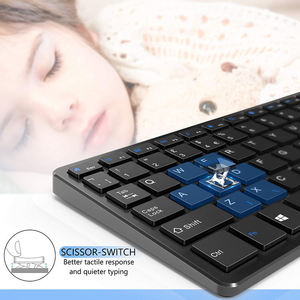 Super Thin Clavier 2.4ghz Wireless 102 Keys Rose bluetooth <b>Keyboard</b> - Product Image 2