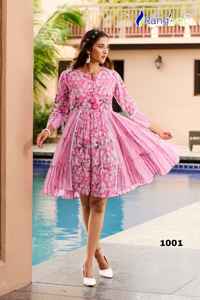 Export Quality Multilayer and Embroidery Work Casual Dress <b>Women</b> <b>Kurtis</b> From Indian Supplier and Exporter - Product Image 6