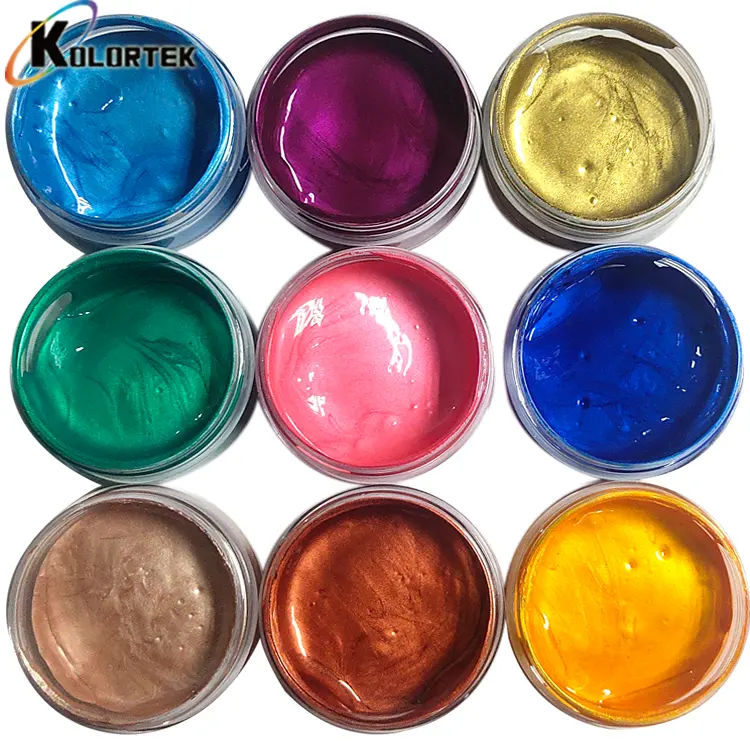 Kolortek Perles Métalliques Pigment Pâte de Couleur pour Résine Époxy Peinture Slime Art Peinture