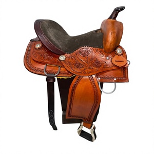 Sillín de Carreras de Cuero Inglés de Alta Comodidad BS International NA100 con Estructura de Madera Sostenible, Juego de 2 Piezas para Montar a Caballo (Hombre/Mujer) - Product Image 3